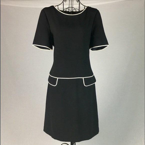 VINTAGE JONES NEW YORK BLACK W/WHITE TRIM SIZE 8 - Picture 1 of 6